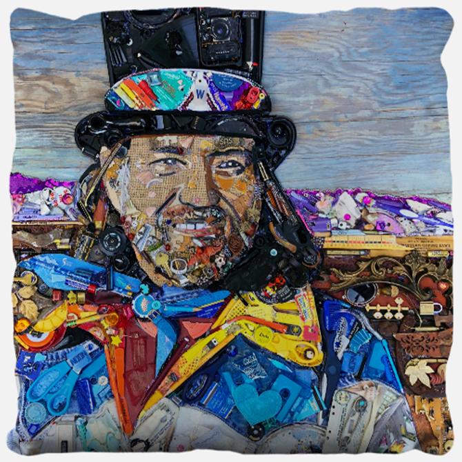 Willie Nelson "Rainbow" Pillow